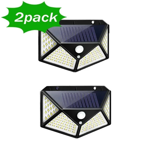 6Pcaks 100 LED Reflectors Solar Lamp Motion Sensor Outdoor Garden