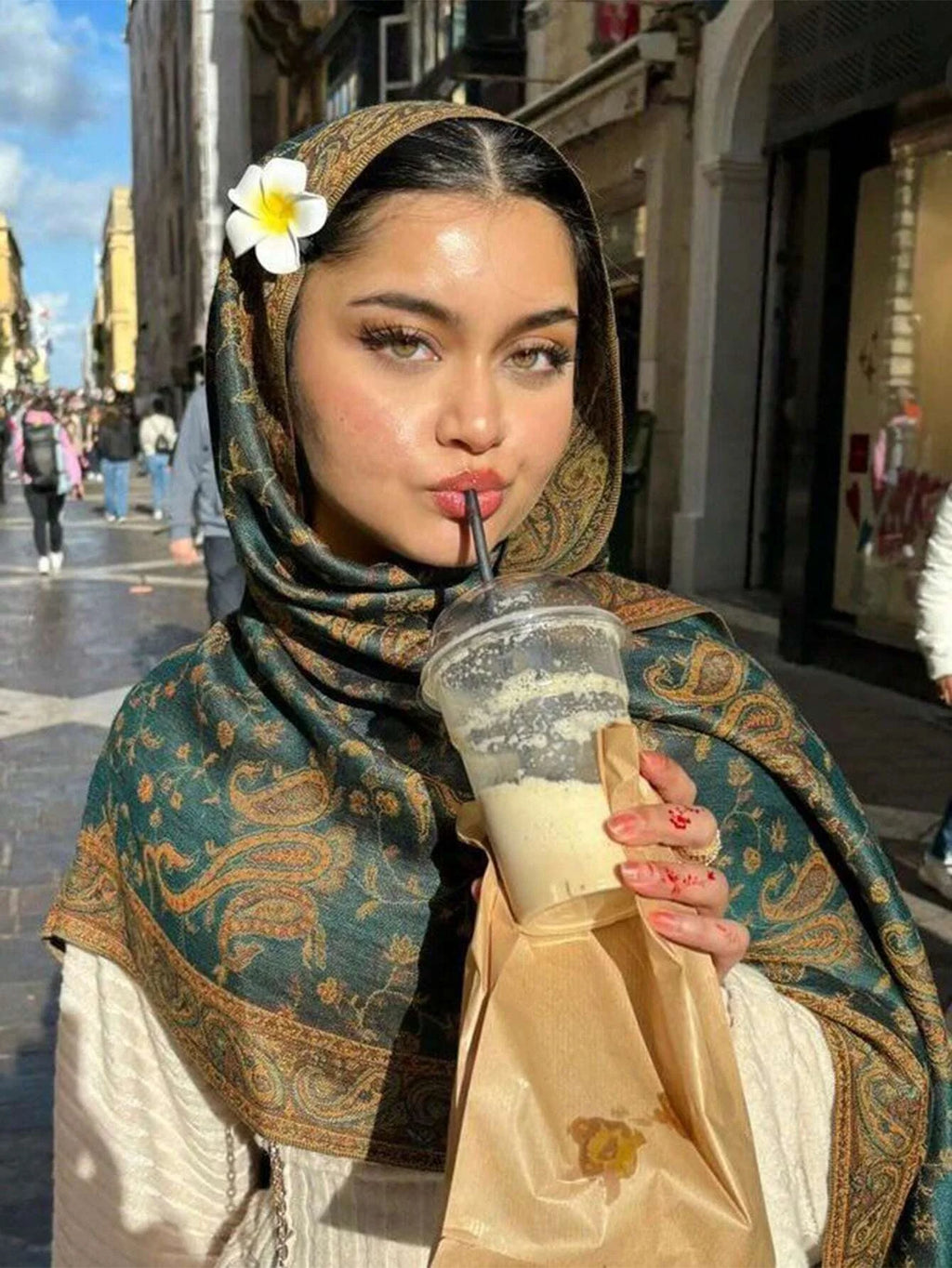 Bohemia Pashmina Hijab Scarf Long Muslim Cashmere Shawl Female Foulard