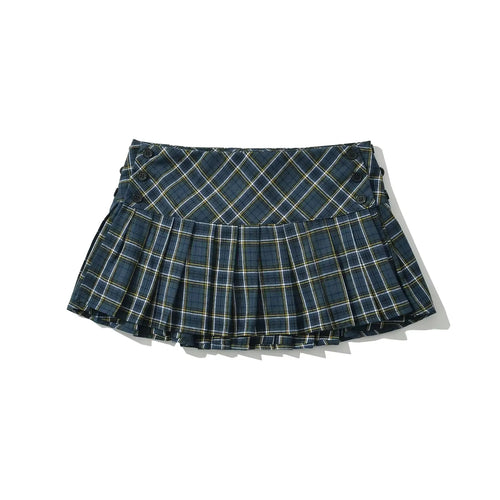 Summer Mini skirts for woman vintage korean fashion plaid skirts for