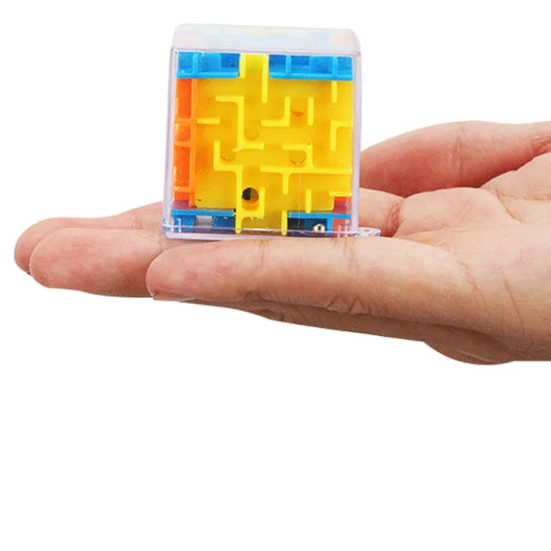 Mini 3D Maze Magic Cube Six-sided Transparent Puzzle Speed Cube