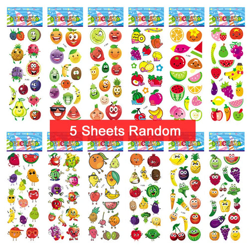 5 Sheets Kids Stickers Puffy Stickers for Children Birthday Christmas