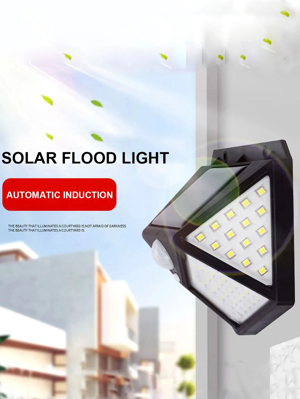 6Pcaks 100 LED Reflectors Solar Lamp Motion Sensor Outdoor Garden