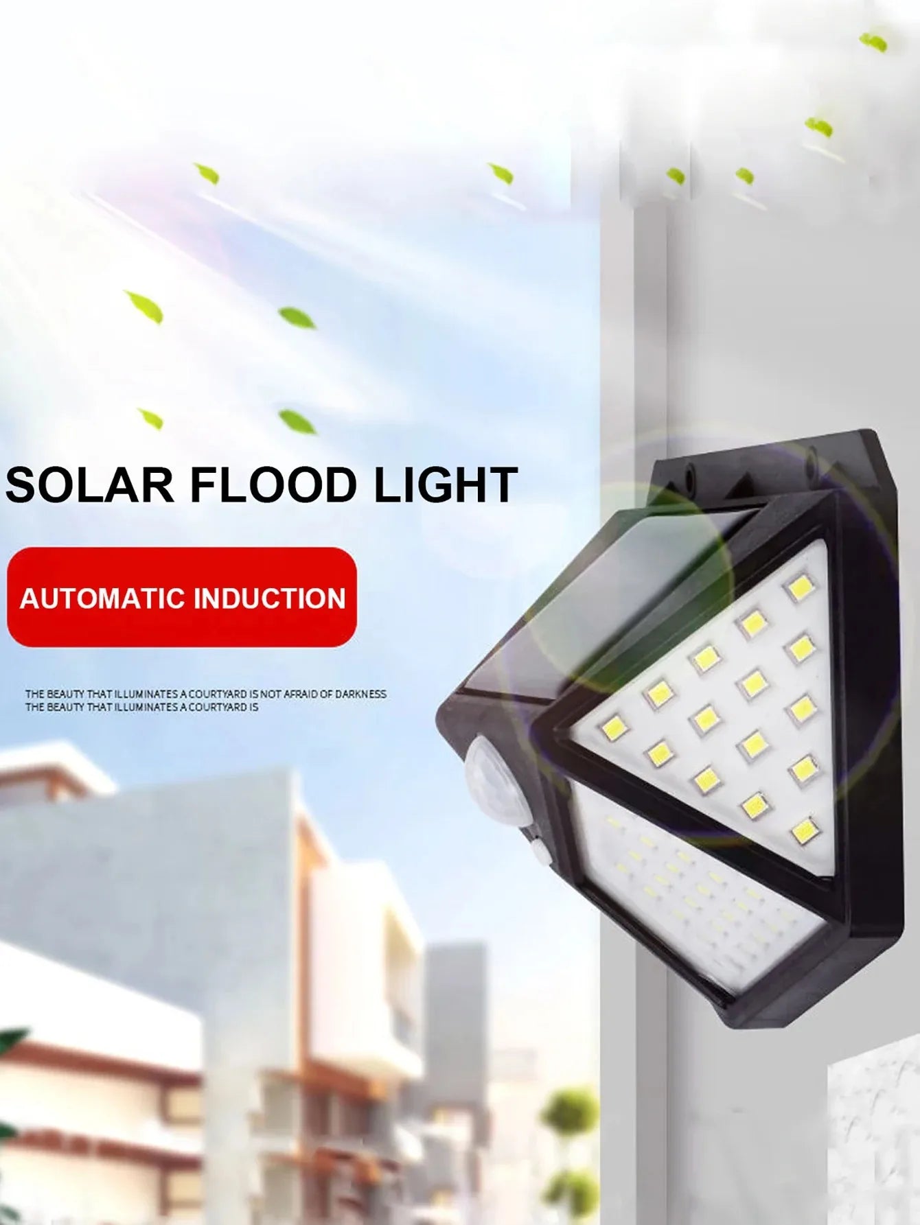 6Pcaks 100 LED Reflectors Solar Lamp Motion Sensor Outdoor Garden
