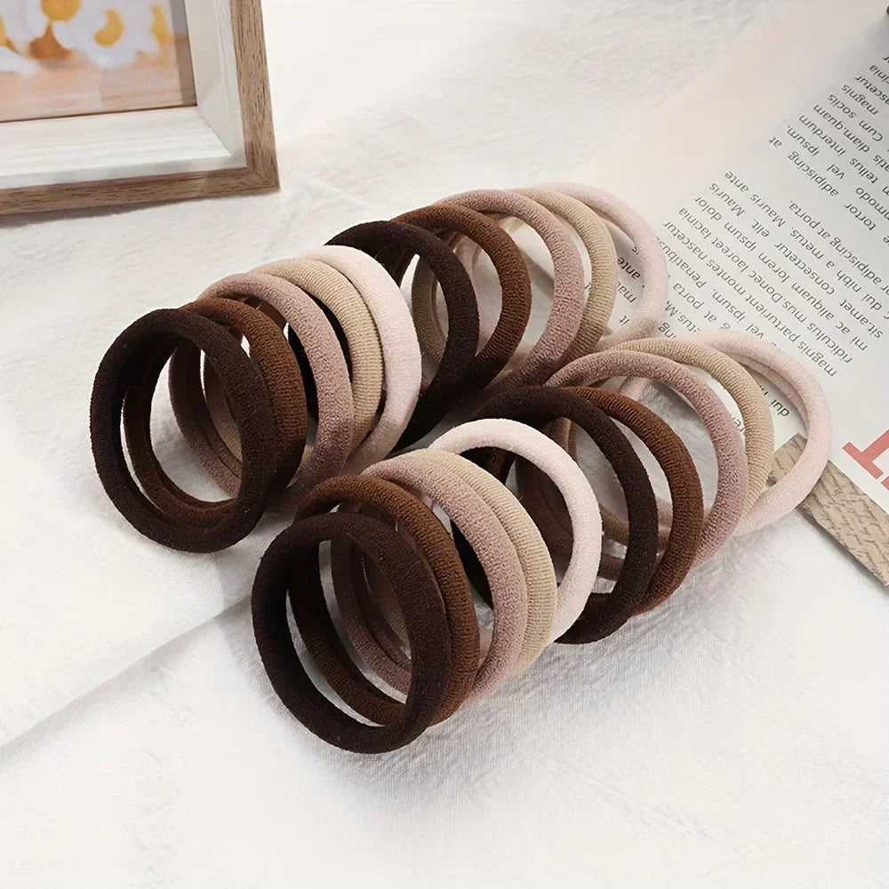 50/100pcs Soft Elastic Hair Ties Hair Bands Decorative Hair