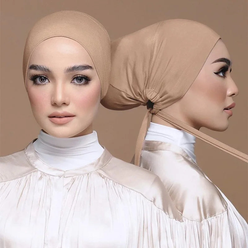 New Soft Modal Muslim Turban Hat Inner Hijab Caps Islamic Underscarf