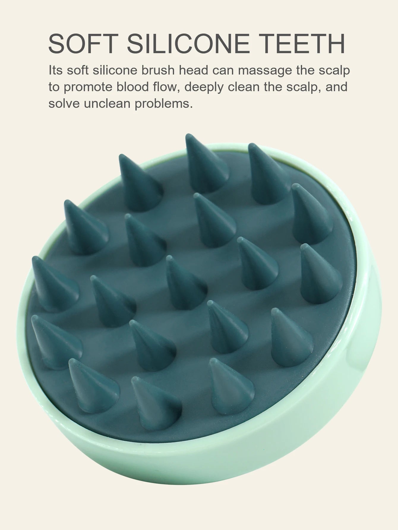 Silicone Shampoo Scalp Hair Massager Head Body Scalp Massage Brush