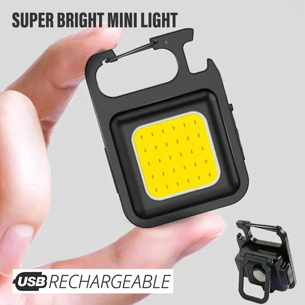 Super Bright MINI COB Keychain Flashlight Charging Lamp Camping Lights