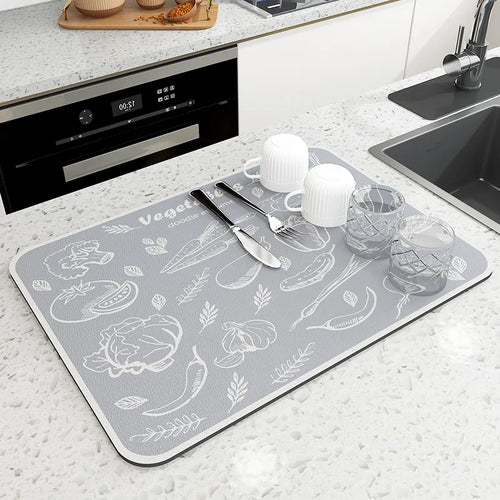 Super Antiskid Large Kitchen Absorbent Draining Mat Super Absorbent