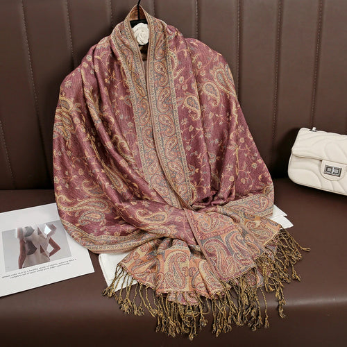 Bohemia Pashmina Hijab Scarf Long Muslim Cashmere Shawl Female Foulard
