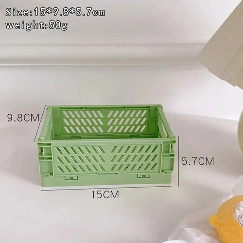 6 Color Organizing Storage Baskets Case Folding Student Desktop Basket