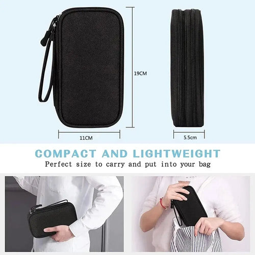 1Pc NEW Travel Organizer Bag Cable Storage Organizers Pouch Carry Case