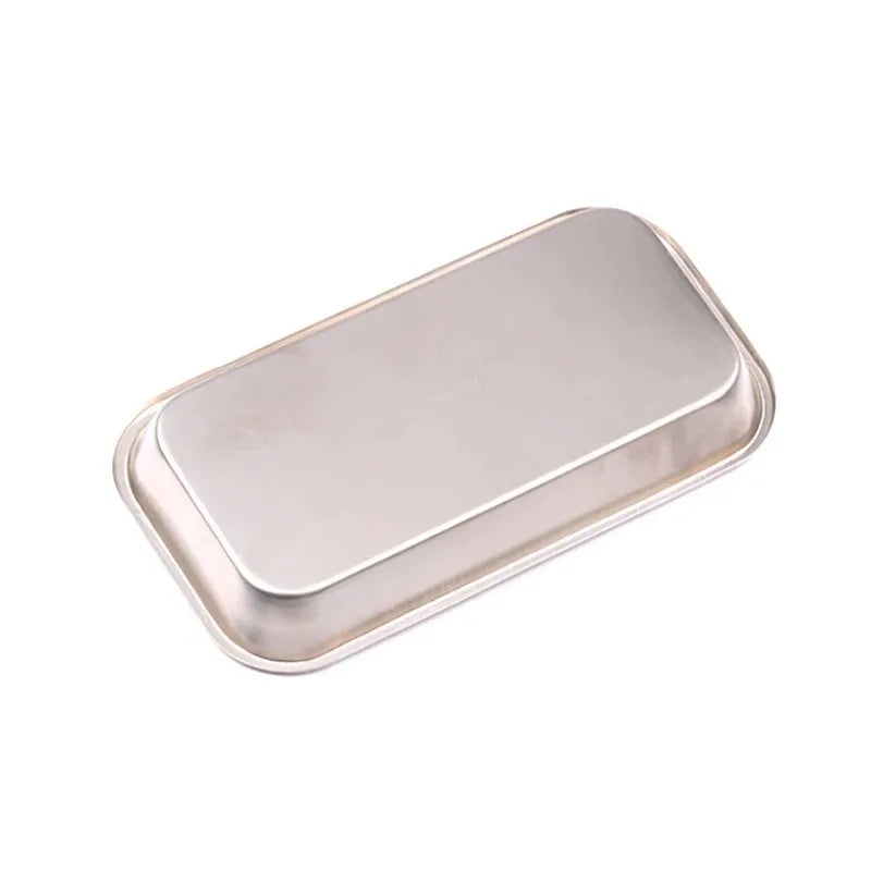 1/2pcs Kitchen Tray Stainless Steel Square Storage Tray Dental Medical