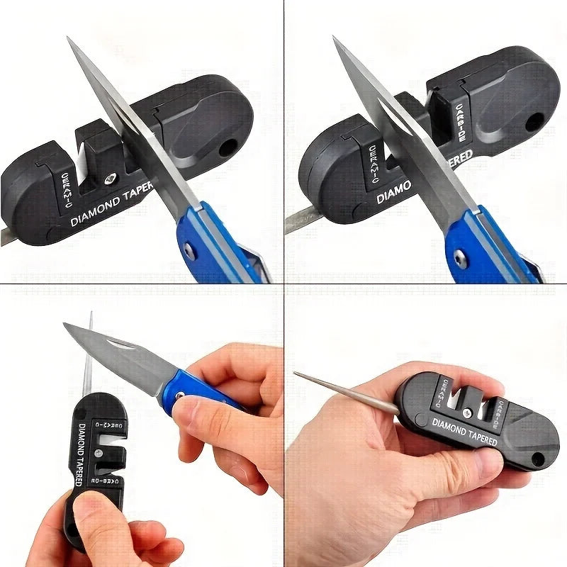 4-in-1 Portable Sharpening Tool, Knife Sharpener For Outdoor Camping