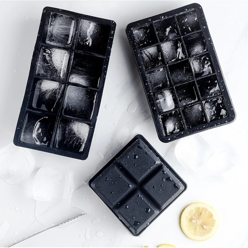 4/6/8/15 Grid Big Ice Tray Mold Giant Jumbo Large Food Grade Silicone