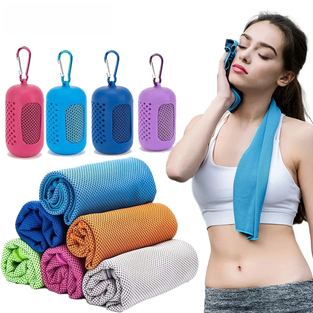 Cooling Towel Breathable Chilly Towel Sports Towel With Storage Box