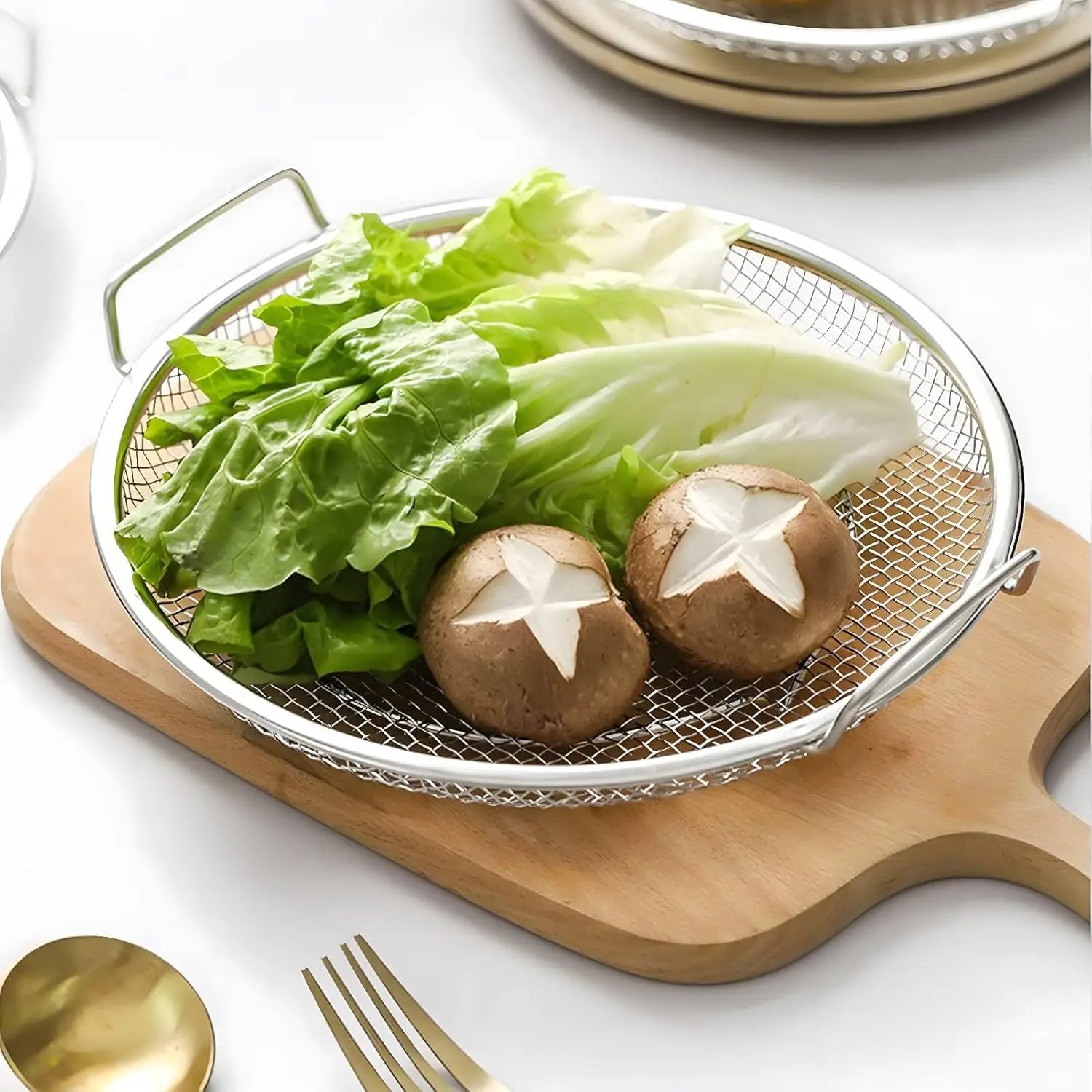 Kitchen Oil Filter Tray Stainless Steel Air Fryer Mesh Pan Draining