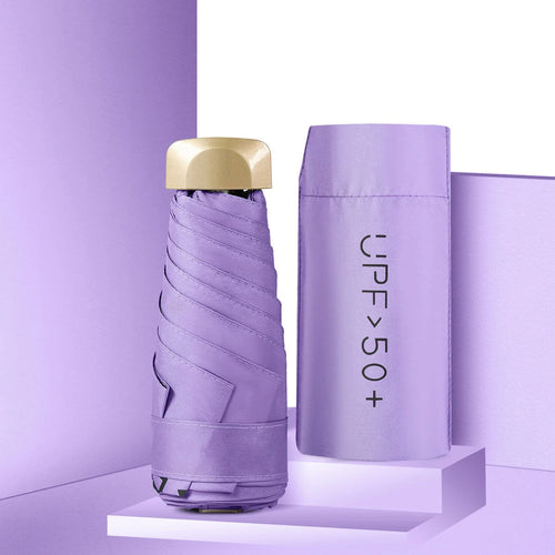 Mini Sunumbrella pocket Umbrella Vinyl folding UV protection sunshade