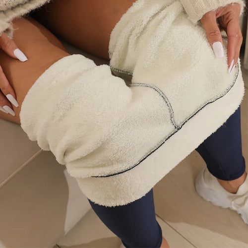 Thermal Leggings Women Winter Warm High Waist Simplicity Warm Pants