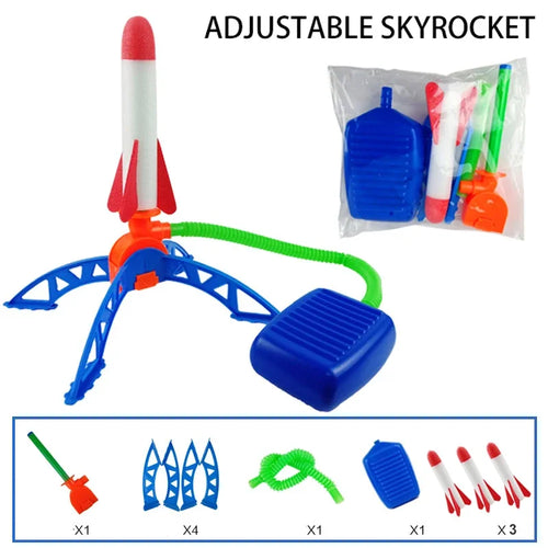 Kids Outdoor Rocket Foot Pump Outdoor Air Pressing Soaring Rocket Suit