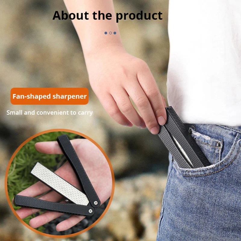 1pc Portable Double Side Grindstone Professional Kitchen Sharpener for