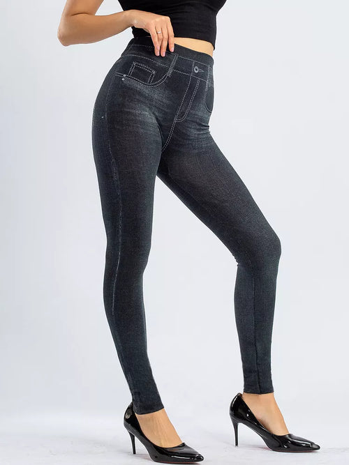 CUHAKCI Sexy Gym Leggins High Waist Elastic Butterfly Pritned Pencil