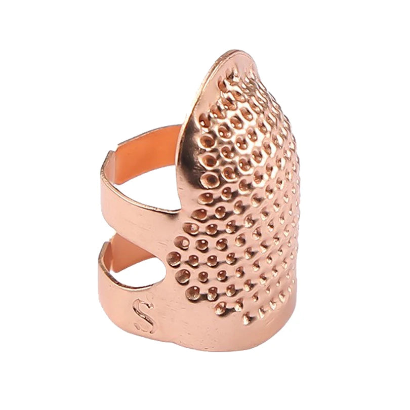 2PCS vintage adjustable thimble hand sewing thimble ring home non-slip
