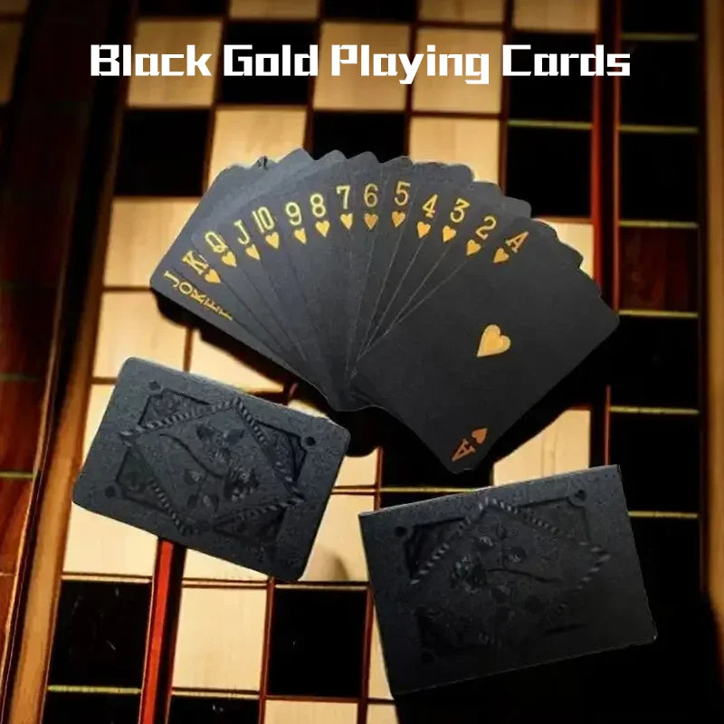 Color Black Gold Playing Card Game Card Group Waterproof Poker Suit