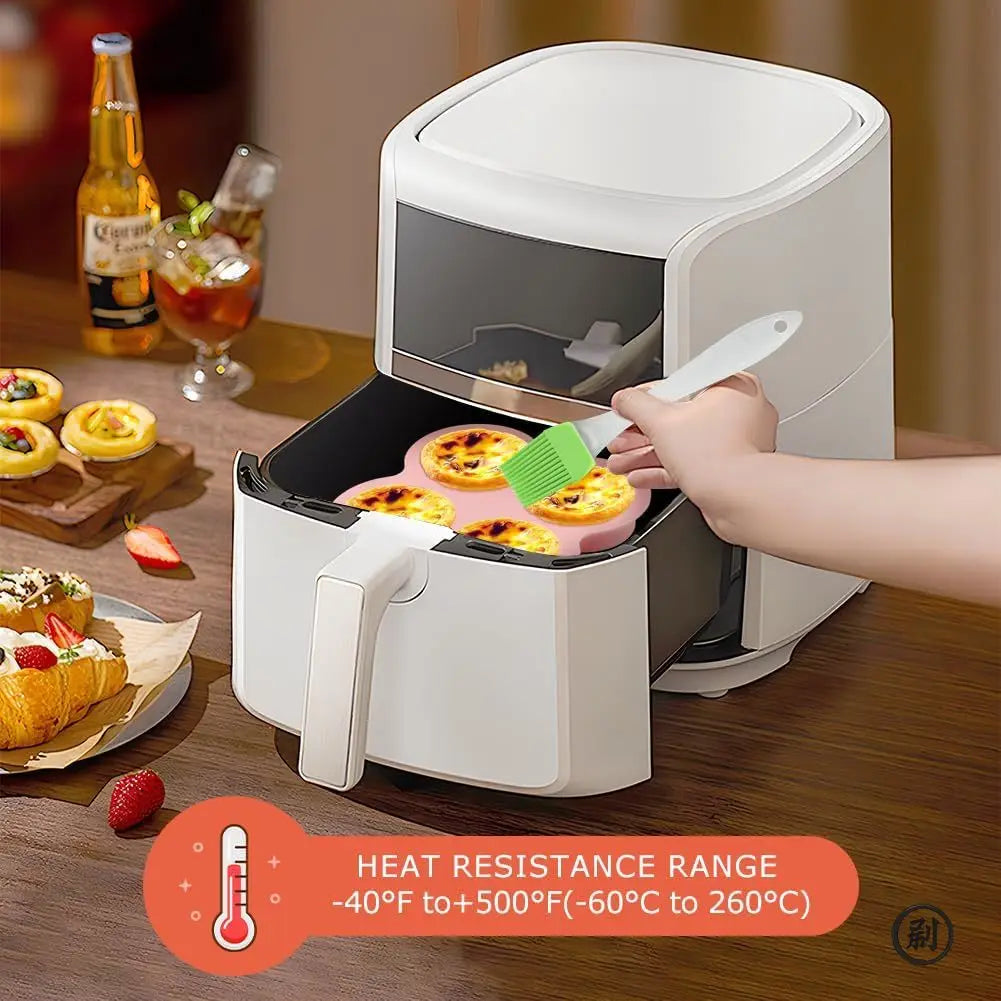 1PC Reusable Silicone Air Fryer Egg Mold Non-Stick Cupcake Molds for