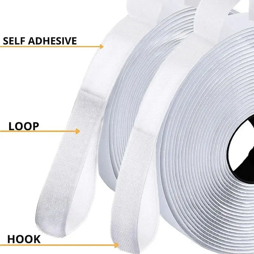 1/2/5M Strong Self Adhesive Fastener Hook and Loop Strips with Glue