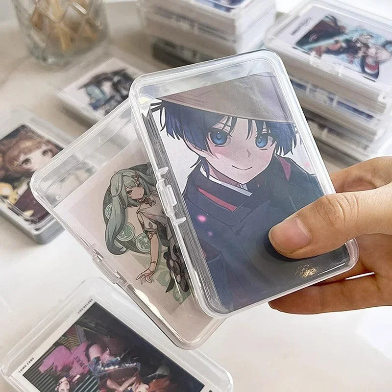 10/3Pcs Transparent Plastic Boxes Playing Cards Container Storage Case