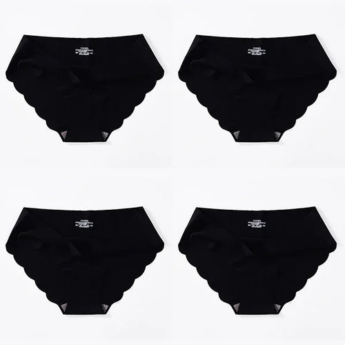 4 PCS/Lot Seamless Panties for Women Plain Panties Slip Silk Female