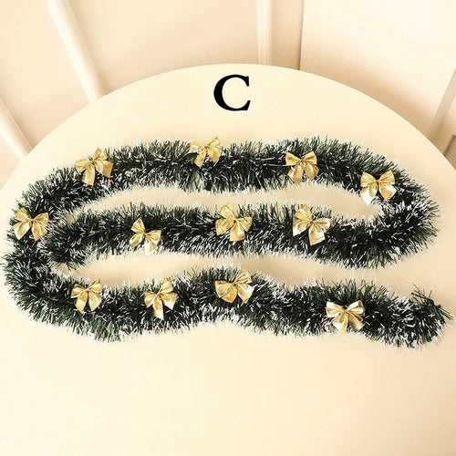 2M Christmas Eve Decoration Bar Tops Ribbon Garland Christmas Tree