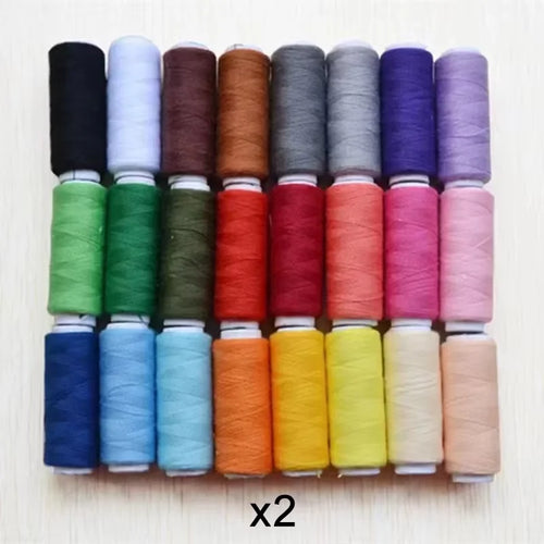 24 Color Sewing Thread 100 Polyester Yarn Sewing Thread Roll Machine