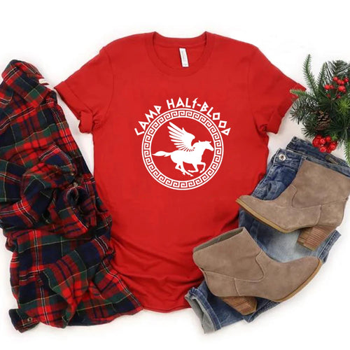 Camp Half Blood T Shirts Fall Training Camp Game Tshirt Halloween