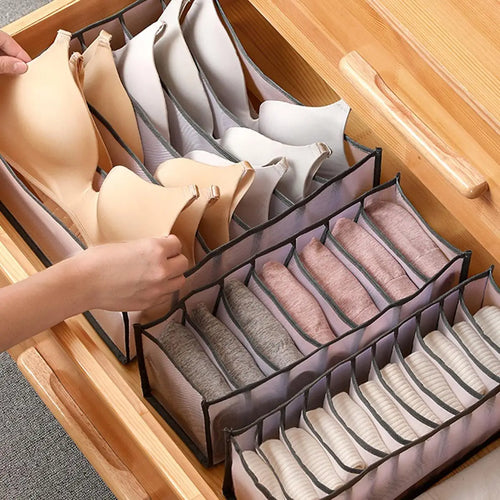 1PC- Closet Organizer for Socks Home Separated Underwear Storage Box