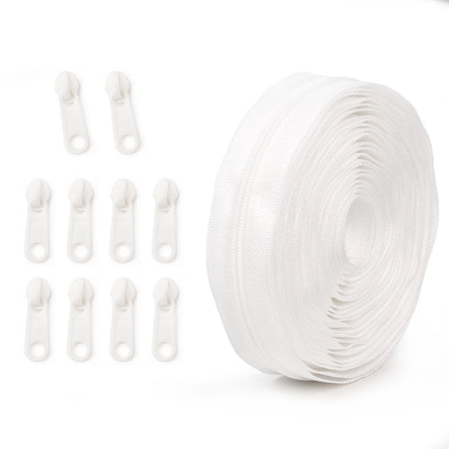 1 group = 4.5m zipper + 10 plastic zipper heads, 20 colors optional,