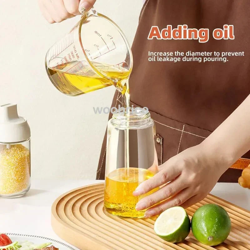 2in1 500ml Plastic Spray Oil Sprayer Bottle Spray Oil Dispenser Oil