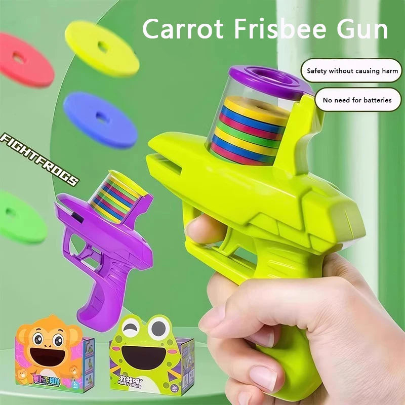 1PC Kids Outdoor Disc Gun Toy Flying Frisbee Shooting Launcher