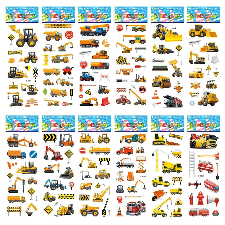 5 Sheets Kids Stickers Puffy Stickers for Children Birthday Christmas