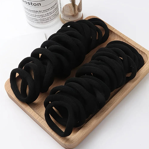 50/100pcs Soft Elastic Hair Ties Hair Bands Decorative Hair