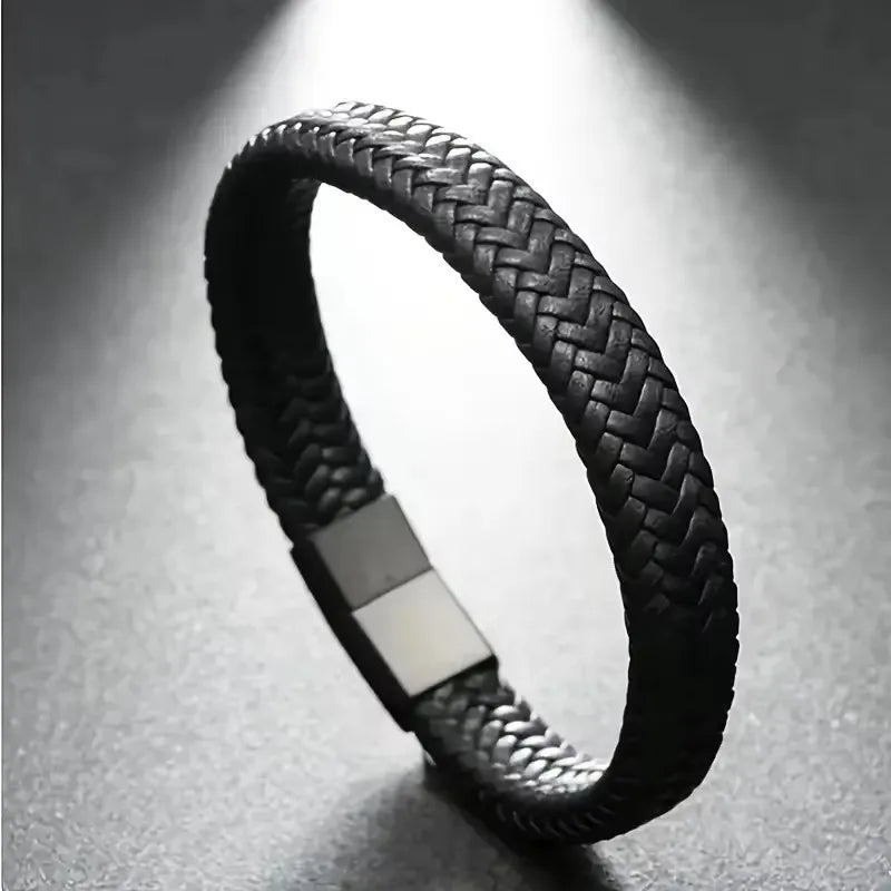 1PC Men's and Women's Fashion Trend Leather Weaving Rope Bracelet