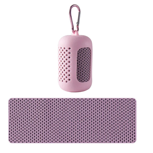 Portable Circular Silicone Wrapped Cold Towel Cooling Towel Quick