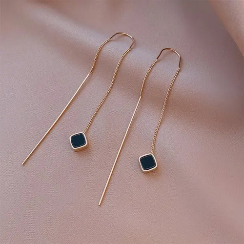 Exquisite Drop Ear Line Long Hanging Earrings For Women Zircon Crystal