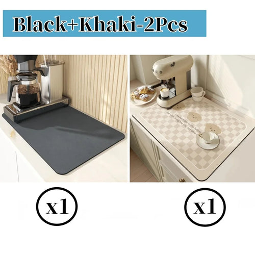 Super Absorbent Large Kitchen Absorbent Mat Antiskid Draining Coffee