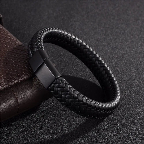 1PC Men's and Women's Fashion Trend Leather Weaving Rope Bracelet