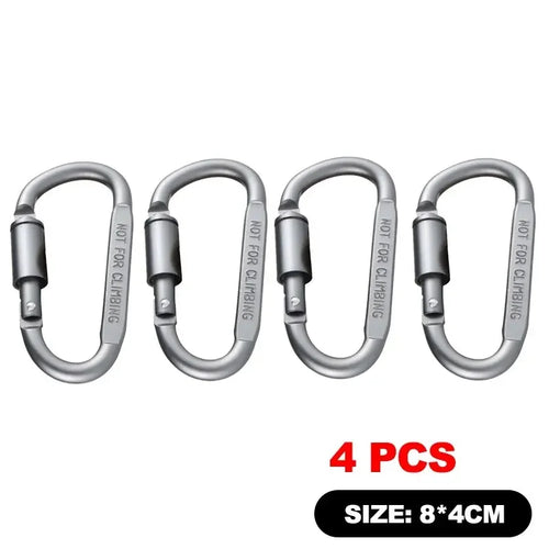 6pcs Carabiner Set For Key Camping Survival EDC Outdoor Keychain Clip