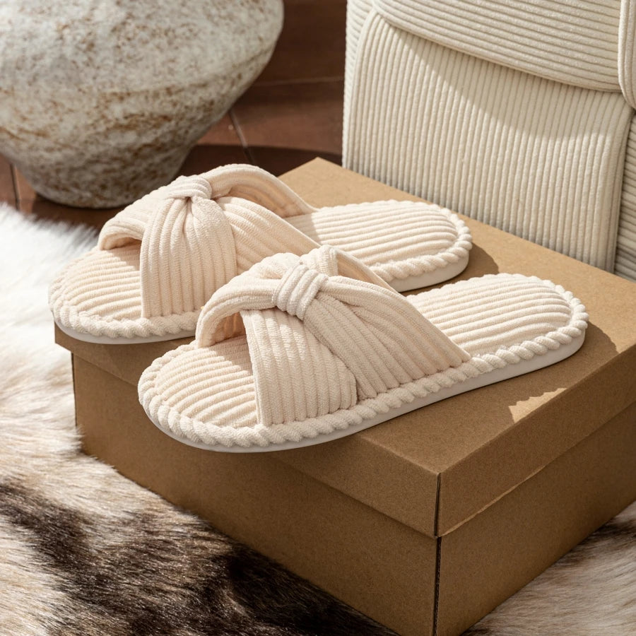 Bow Fashion Women's Slippers Indoor Bedroom Soft Sole Exquisite