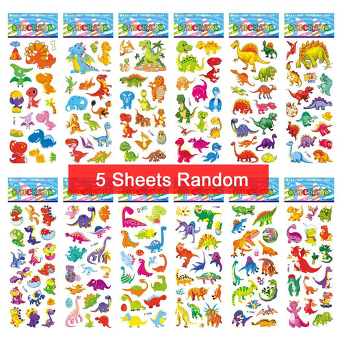 5 Sheets Kids Stickers Puffy Stickers for Children Birthday Christmas