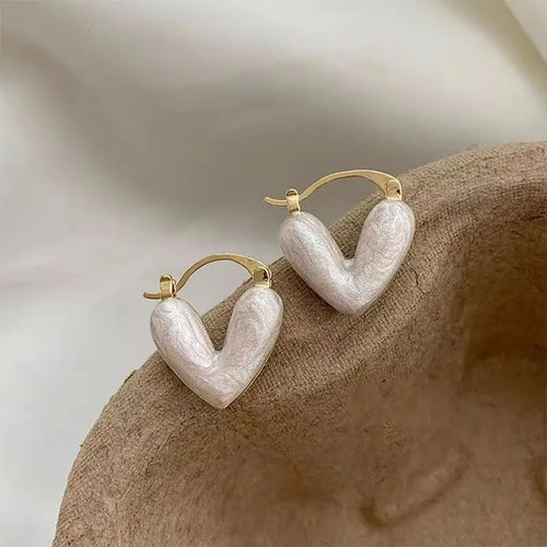 ZAKOL French Imitation Pearl Hoop Earring Small Round Circel Earrings