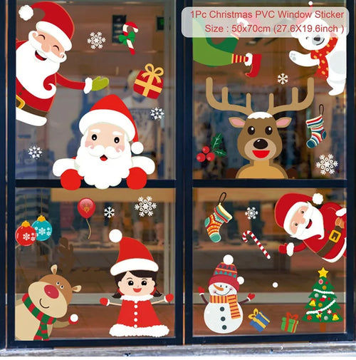 Christmas Window Stickers Christmas Wall Sticker Kids Room Wall Decals